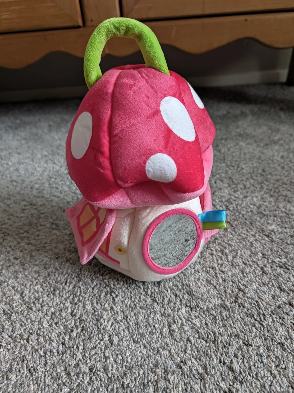 Plush Pink Mushroom Playhouse with 7 Soft Animal Pals - Kids Toys